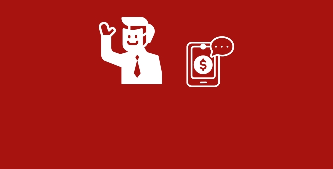 icon of online celebrity impostor scam chatting asking for money