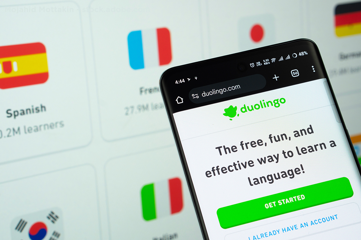 Dhaka, Bangladesh- 05 March 2025: Duolingo is displayed on a sma