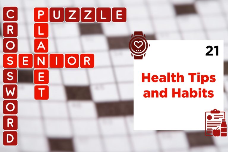 crossword puzzle featured image: "health tips and habits" theme