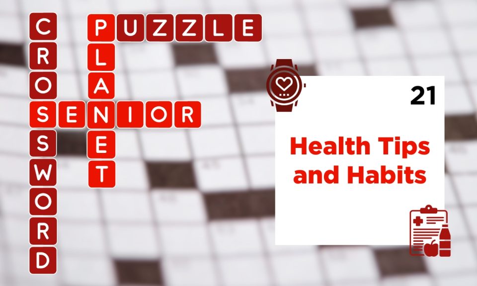 crossword puzzle featured image: "health tips and habits" theme