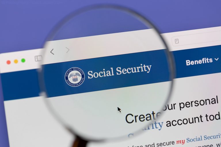 US Social Security Administration webpage