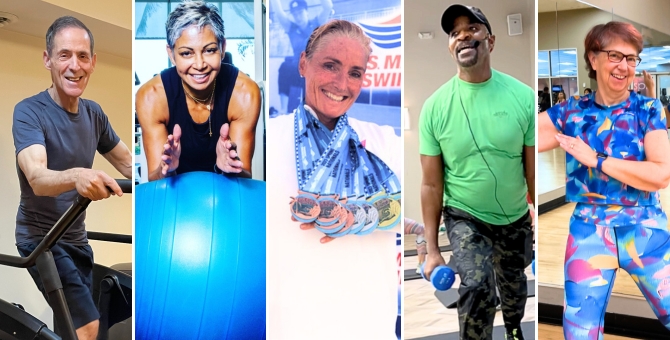 collage of senior athletes